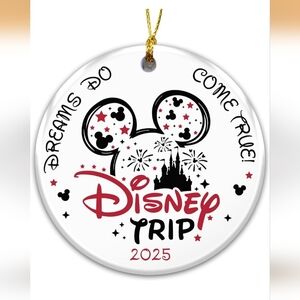 Mickey Mouse Christmas Ornament 2025, Family Vacation Trip Ornament